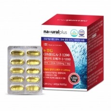 내추럴플러스 알티지 rtg 오메가3 EPA DHA 비타민D 함유 60캡슐 2개월분